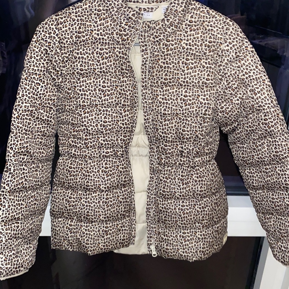 Leopard lightweight puffer